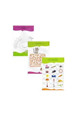 Yaratıcı Çocuklar Okula Hazırlanıyorum Boyuyorum Büyüyorum Ve Dikkat Ediyorum 3lü Set
