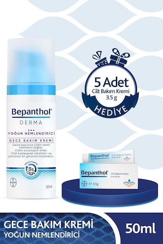 Derma Gece Bakım Kremi 50 ml + 5 Adet Cilt Bakım Kremi 3.5 g