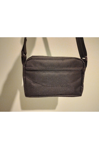 Emre Çanta Dikim Evi Unisex 4 Bölmeli Su Itici 600d Impertex Kumaş Çapraz Askılı Postacı Ve Omuz Çantası 24x15x5 Cm Siyah