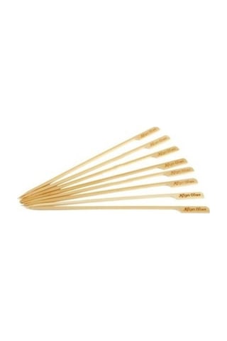 Bambu Kürdan Afiyet Olsun 50li 20 Cm Hamburger Pasta Kürdanı Süsü Bambu Çöp Şiş Yemek Kürdanı