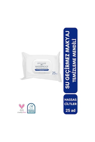 Byphasse Waterproof Makyaj Temizleme Mendili Hassas Ciltler 25'li