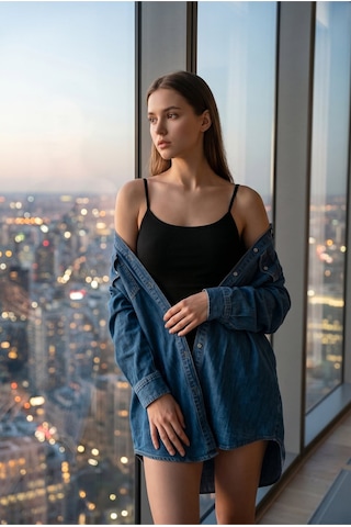 Aura Collections Kadın Pamuklu Slim Fit Askılı Atlet Yumuşak Soft Örme Basic İç Giyim Vücuda Oturan Siyah