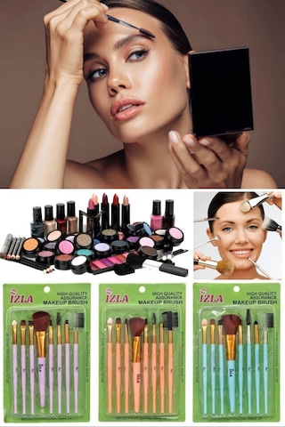 İzla Profesyonel Makyaj Fırçası Seti 8'li