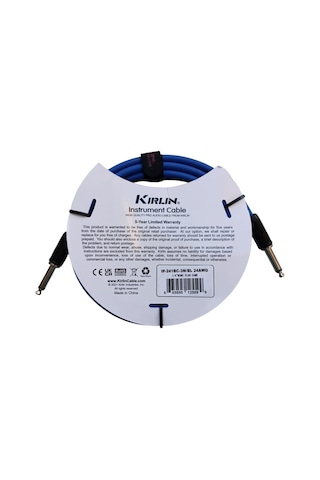 Kirlin Ip-241bl Gitar Kablosu 3 Metre Enstruman Kablosu Mavi 24 Awg Pro Audio Cable