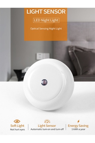 Dianziye 4'lü Paket Akıllı Işık Kontrollü Gece Lambası Duvar Tipi Güneş Işığı Renkli Enerji Tasarruflu Koruyucu Ilık Beyaz