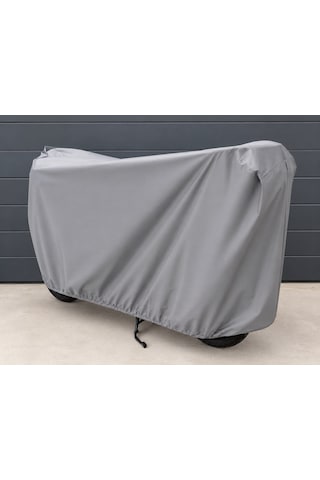 Su Geçirmez Premium Motosiklet Branda 450cc Altı Motorlar Lastikli Taşıma Çantalı Motorsiklet Çadırı Gri