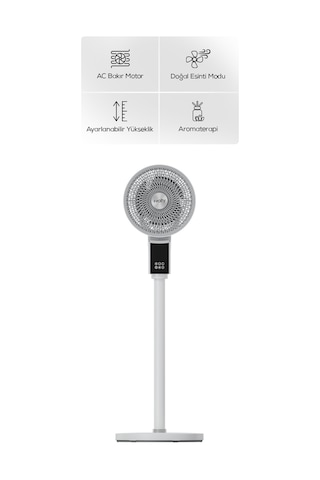 Volty Ayaklı Vantilatör 45w, 3d Salınımlı, Aromaterapi, Kumandalı, Boy Ayarlı V0402103