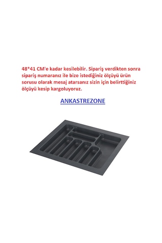Plastik Kaşıklık 60 Cm - Antrasit Endüstriyel + Poşet