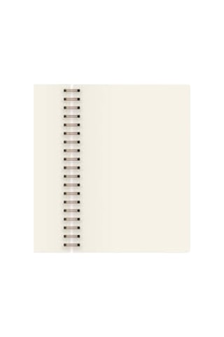 Spiralli Defter - Düz Fil Tasarımlı 17x24 Cm Açık Gri