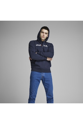Jack & Jones Jack Jones Sweat Hood Corp Old Logo 12137054-Nvy (385455098) Lacivert