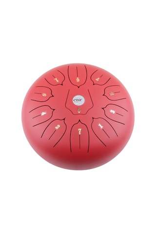 Cox Cstd-red Steel Tongue Drum Kırmızı Çelik Dil Davulu Rahatlatıcı Tonlar Tokmak Dahil