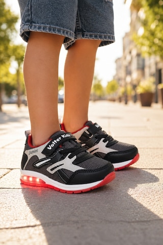 Mini Bonito Erkek Çocuk Cırtlı Bağcıklı Sneaker Günlük Spor Ayakkabı Füme