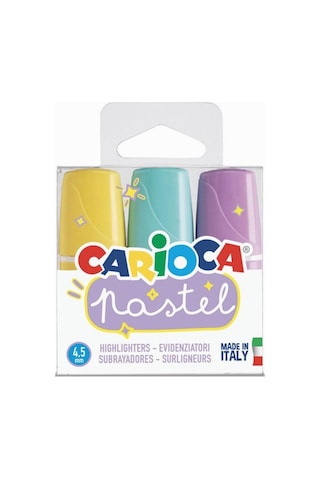 Carioca Pastel Marker 3'Lü Çok Renkli