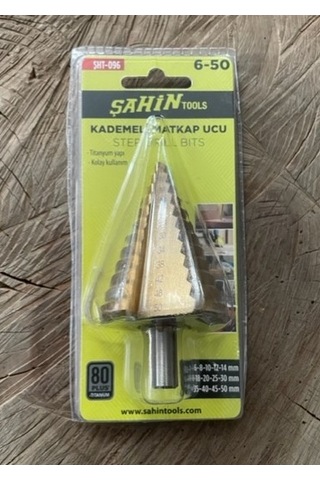 Sht Kademeli Matkap Ucu Çelik Sac Delme Ucu Kozalak Matkap Ucu 50mm