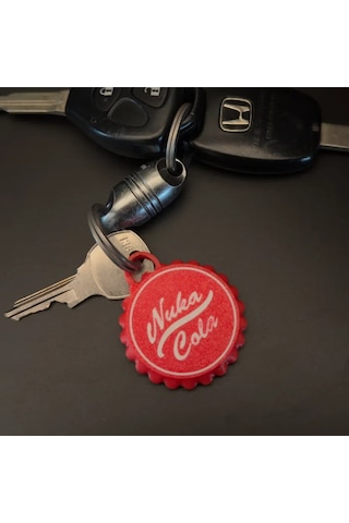 Nuka Cola Kapak Görünümlü Apple Uyumlu AirTag İçin Kılıf Anahtarlık Keychain