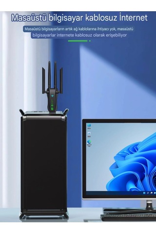 Kebidumei 1300 Mbps Wifi 5 Yüksek Hızlı 5ghz 4 Anten Çift Bant