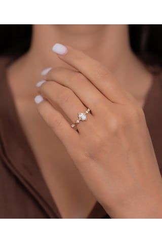 Bayar Gold 14 Ayar Altın Prenses Yüzük Sarı Altın