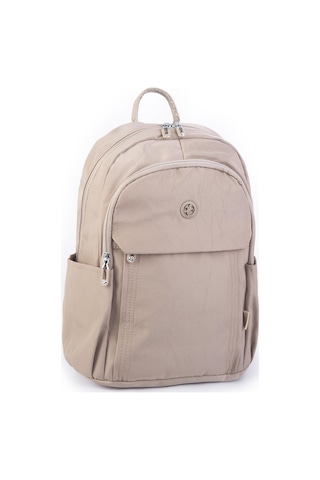 Nas Bag Unisex Büyük Boy Su Geçirmez Çok Gözlü Extra Hafif Sportif Sırt Çantası Vizon
