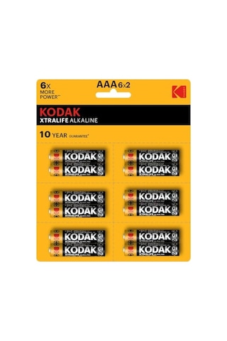 Kkonsantrasyon Xtralıfe 12 Adet Alkalin İnce Pil - 6x2-aaa