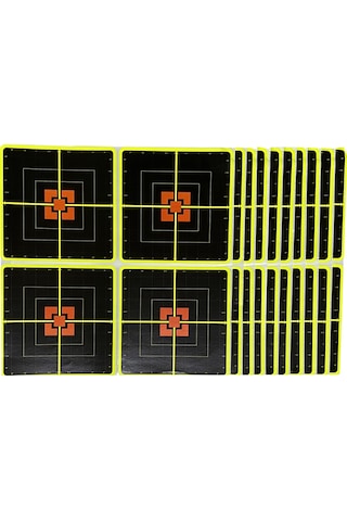 Dolıty 100 Yard Hedefler X10 Kağıt Levha Atış Tüfeği Siyah