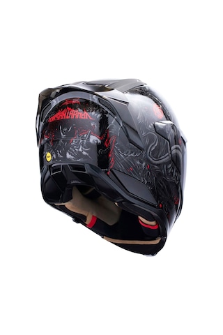 Icon Ultraflite Misanthrope Mıps Kapalı Kask Siyah Kırmızı