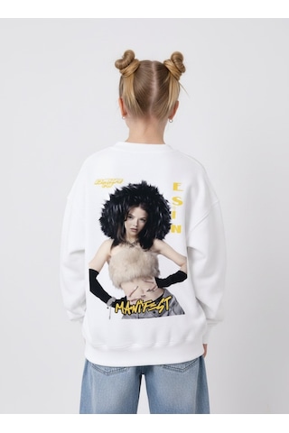 Seabubbles Manifest Esin Kız Çocuk Sweatshirt BEYAZ