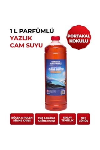 1 L Portakal Kokulu Parfümlü Yazlık Cam Suyu Oto Cam Temizleyici