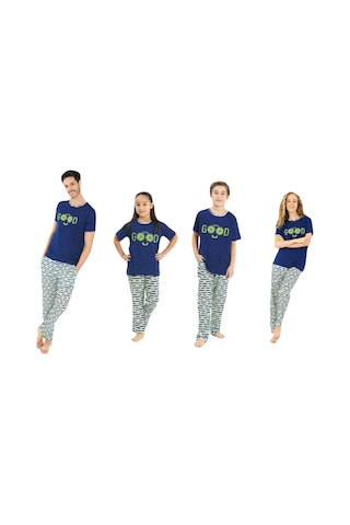 Yeni İnci 4 Çift Anne Kız Baba Oğul Aile Pijama Takım 001