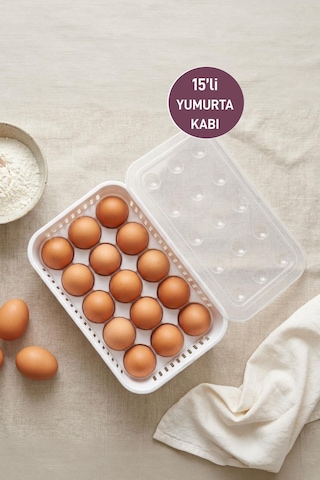 Selka Home 15'li Yumurta Kabı Şeffaf