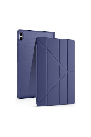 Vendas Samsung Galaxy Uyumlu Tab S11 Ultra Kılıf Zore Tri Folding Kalem Bölmeli Standlı Kılıf Kapaklı Kılıf