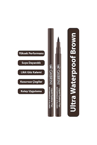 Gabrini Liquid Eyeliner Pen Kahverengi
