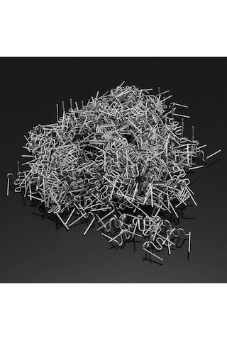 500 Adet 0.8mm Kaynak Tamir Makinesi İçin Düz Zımba Teli Araba Onarım Tampon Plastik