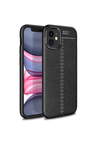 Apple Uyumlu iPhone 12 Kılıf Zore Niss Silikon Kapak Siyah