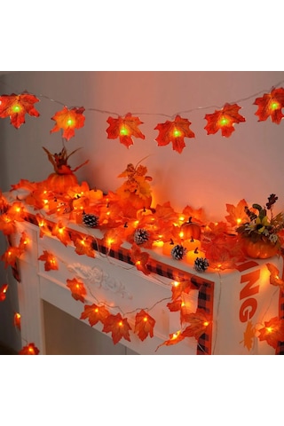 1 Adet Akçaağaç Yaprağı Dize Işıkları 10/20/30/40 Led Işıkları 1 Adet