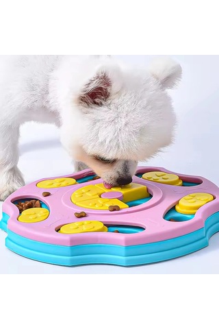 Tineke Orbit Köpek Oyuncağı Mama Bulmaca Yavaş Besleyici Köpek Gıda Dağıtıcı Yavaş Yeme Pembe