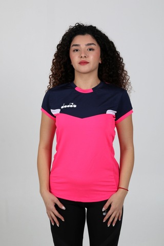 Diadora Aris Kadın Tişört Fuşya Lacivert
