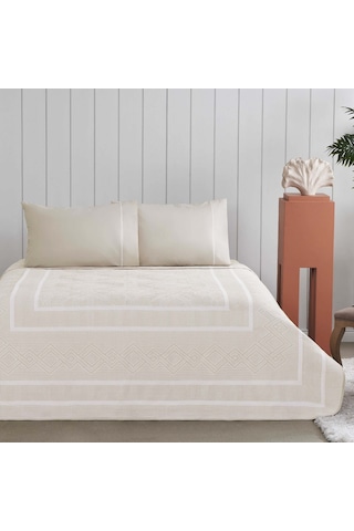 Taç Jakar Anette Tek Kişilik Pike Takımı Bej 000000001000047207