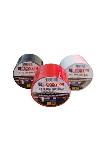 Baytec Kırmızı Geniş Elektrik Kanal Bandı Damlama Boru Tamir İzolasyon Bant 48 Mm 20 Yds