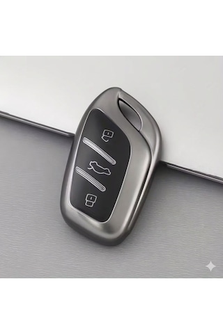 Mg Hs-zs Uyumlu Smart 3 Buton Silikon Oto Anahtar Kumanda Kabı Kılıf Gri
