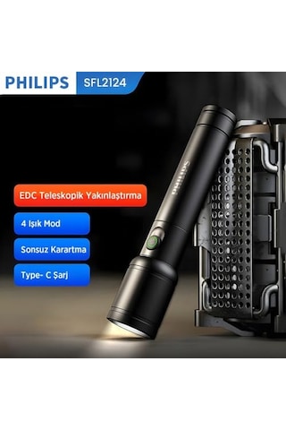 250 Lümen 5w Led El Teleskopik Zoom Sos Modlu Metal Gövdeli Şarj Edilebilir Uzun Menzilli Çok Renkli
