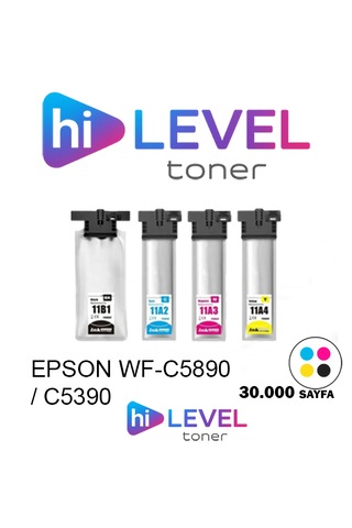 Hilevel Toner Ht-c5890/c5390-set, Epson C5890 30k 4 Renk Cmyk Ekstra Yüksek Kapasite Muadil Toner