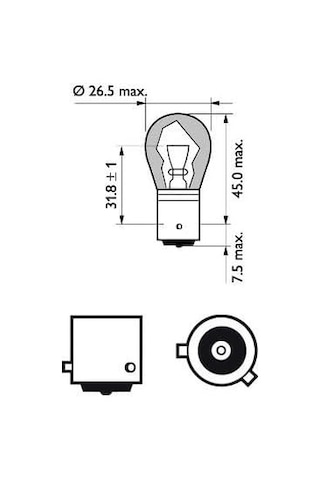 Philips Py21w Vision, 12v Turuncu Amber Sinyal Ampülü, 2'li Paket
