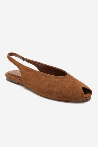 Luvishoes Serına Taba Süet Kadın Sandalet