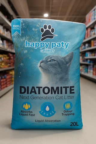 Happy Paty Diatomit Kedi Kumu 20 Lt