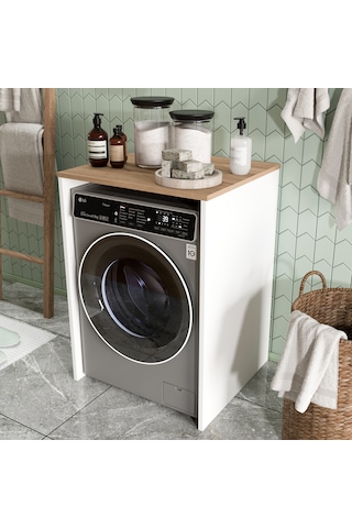 Robin Home Alaska Çamaşır Makinesi Dolabı Sepet-beyaz Beyaz