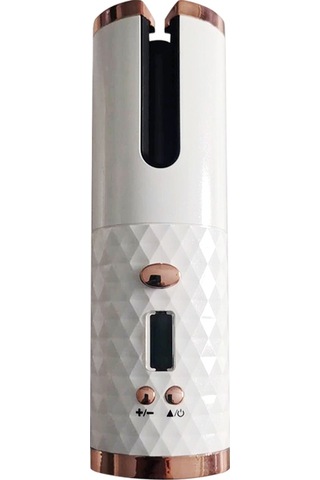 Sones Usb Şarjlı Otomatik Saç Kıvırıcı Taşınabilir Mini Kablosuz Çok Fonksiyonlu Lcd Ekranlı Kıvırma Makinesi Beyaz