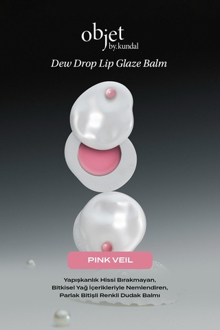 Nemlendirici, Parlak Bitişli Renkli Dudak Balmı Objet By Kundal Dew Drop Lip Glaze Balm Pink Veil