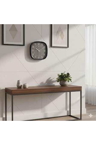 Galaxy Premium Serisi Abs Kasa Duvar Saati Oval 30 Cm Gri Renkli Klasik Kadran Çok Renkli
