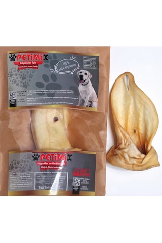 Petimix Kurutulmuş Dana Kulak Çiğneme Kemikleri Köpek Ödül Maması 130 G