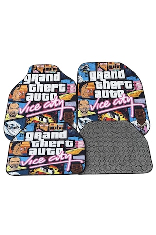 Oto Halı Paspas Kadife Yüzey Gta Baskılı Oto Paspas Seti